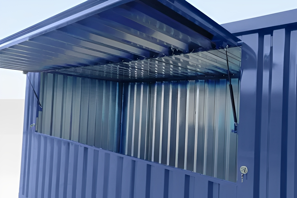 4M X 4.2M Side Linked Flat Pack Container Bundle (Galvanized) view 2