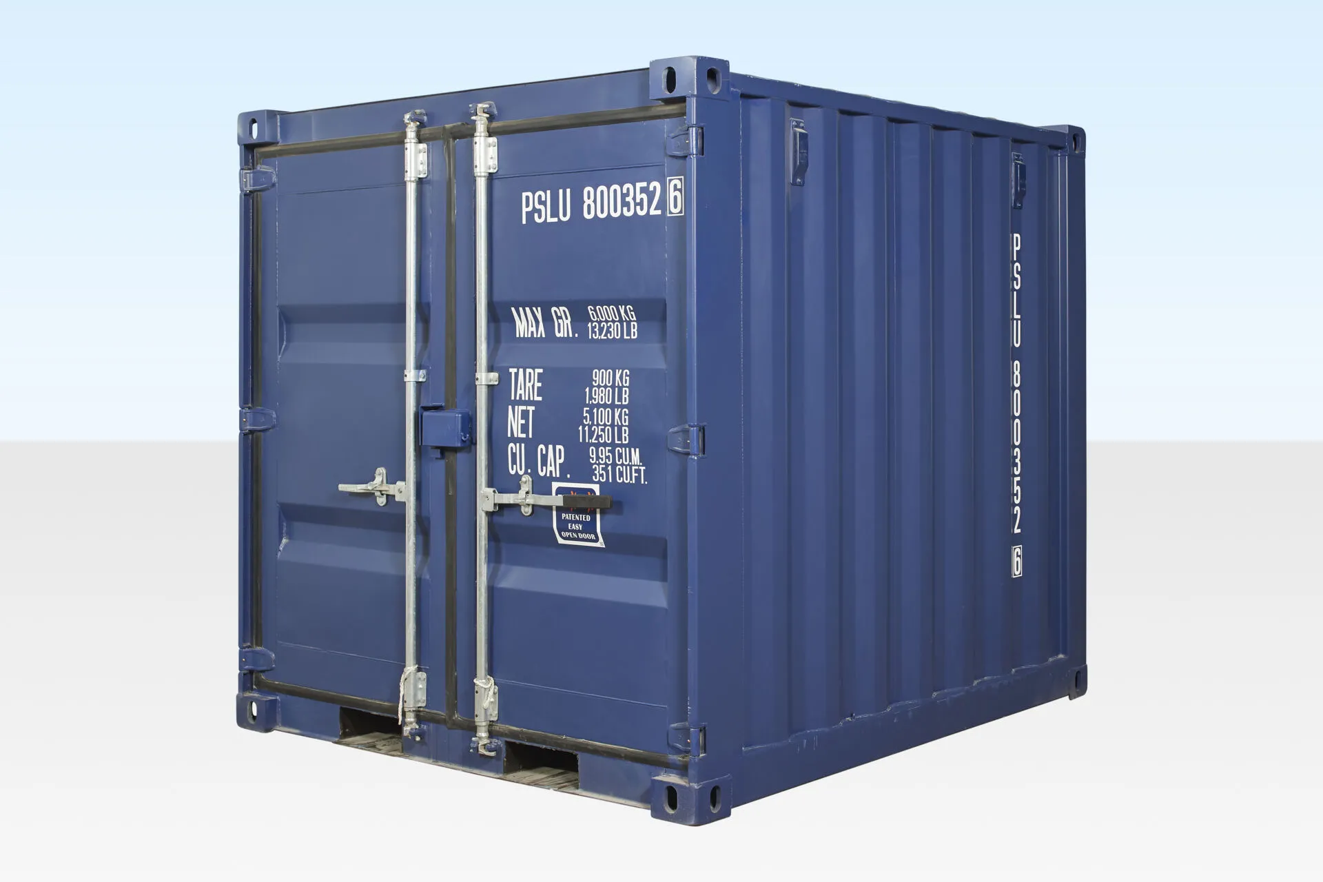 8Ft One Trip Shipping Container (Blue)